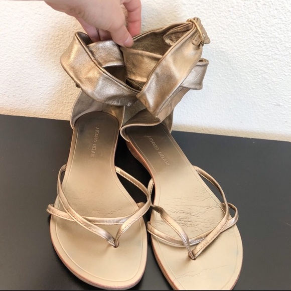 ANTONIO MELANI Shoes - Antonio Melani Bronze Wrap Sandals